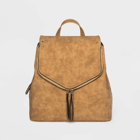 VR NYC Triple Compartment Backpack - Brown - Picture 1 of 4